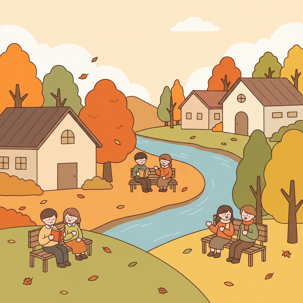 독토리 마을 일러스트